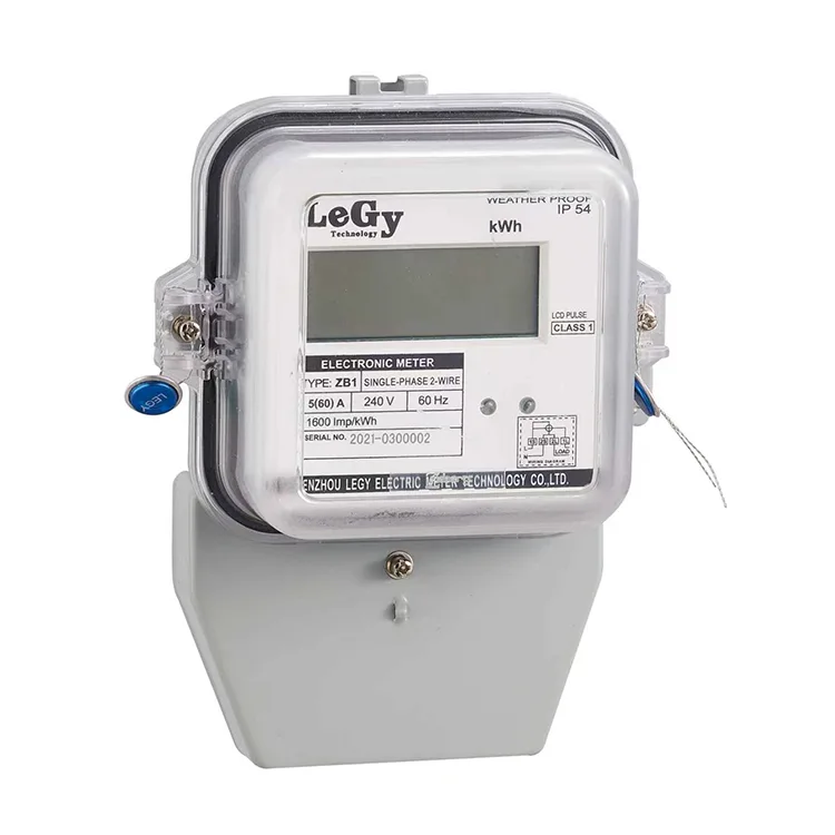 เครื่องวัดพลังงานอัจฉริยะมัลติฟังก์ชั่นจอแสดงผล LCD เฟสเดียว